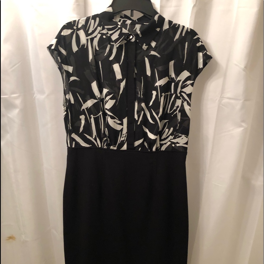 Ann Klein dress. Size 10  Black white